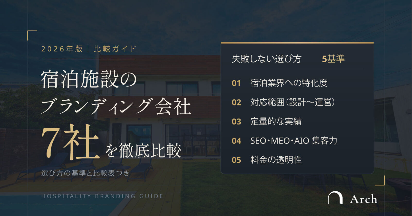 宿泊施設のブランディング会社7社を徹底比較