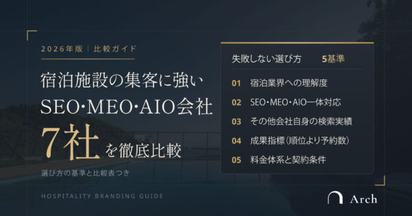 宿泊施設の集客に強いSEO・MEO・AIO会社