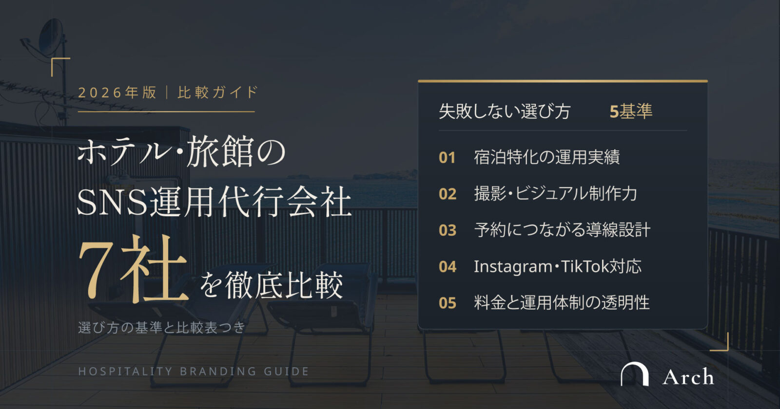 ホテル・旅館のSNS運用代行会社7選【2026年版】料金相場と選び方
